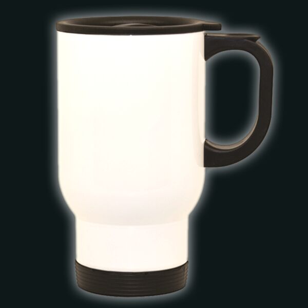 Deco 14oz. White S.S. Travel Mug Thumbnail