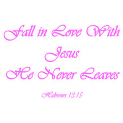 3/4 Sleeve Fall in Love with Jesus Design
