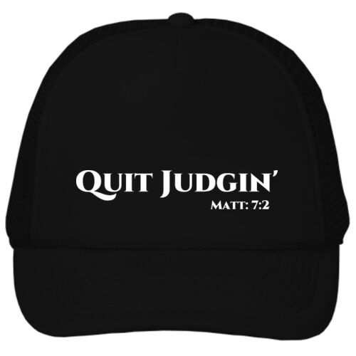 Trucker Cap All Black - Quit Judgin' Thumbnail