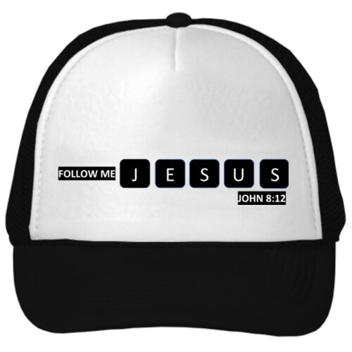 Trucker Cap Black/White- Follow Me Thumbnail