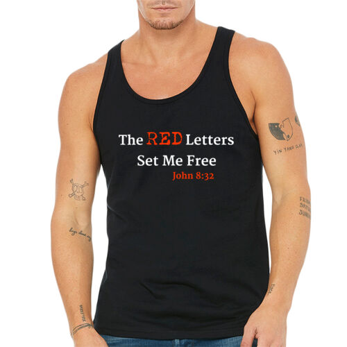 Men's Tank Black - Red Letters Thumbnail